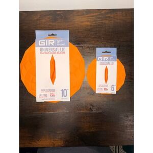 GIR Get It Right Universal Lid Set Orange Platinum Grade Silicone 10in 6in